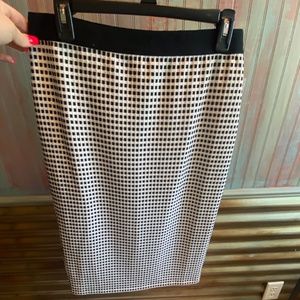 Black and White Gingham Skirt